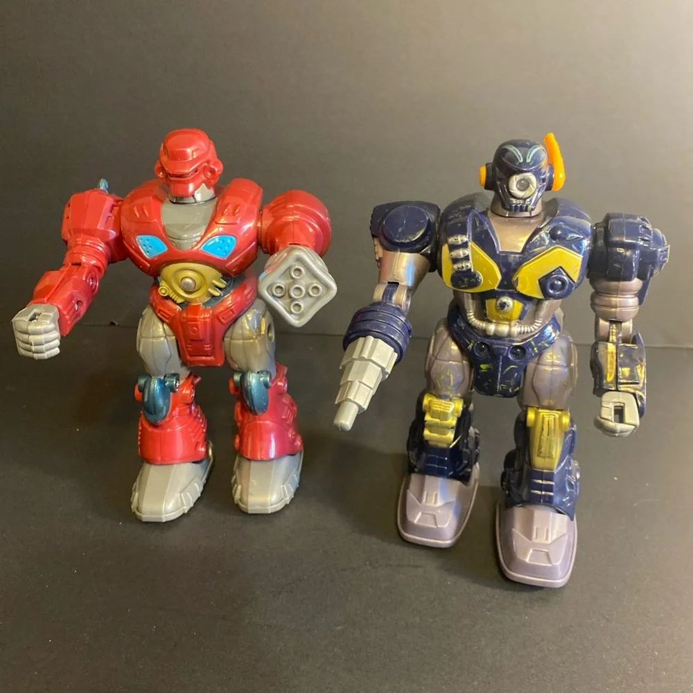 Hap P Kid M.A.R.S Motorized Attack Robots  Set Of 2 Moving Tested Working‎